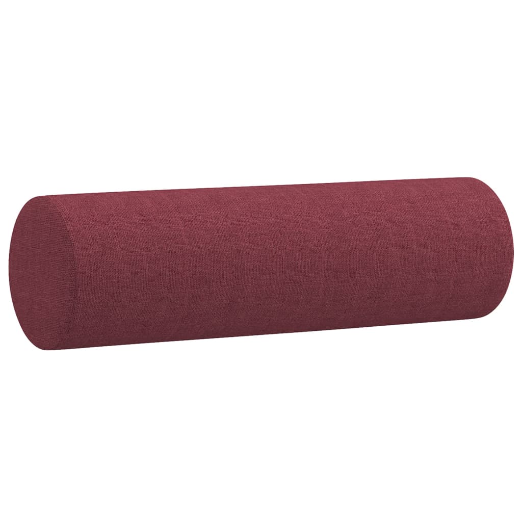 4-dijelni set sofa s jastucima crvena boja vina od tkanine