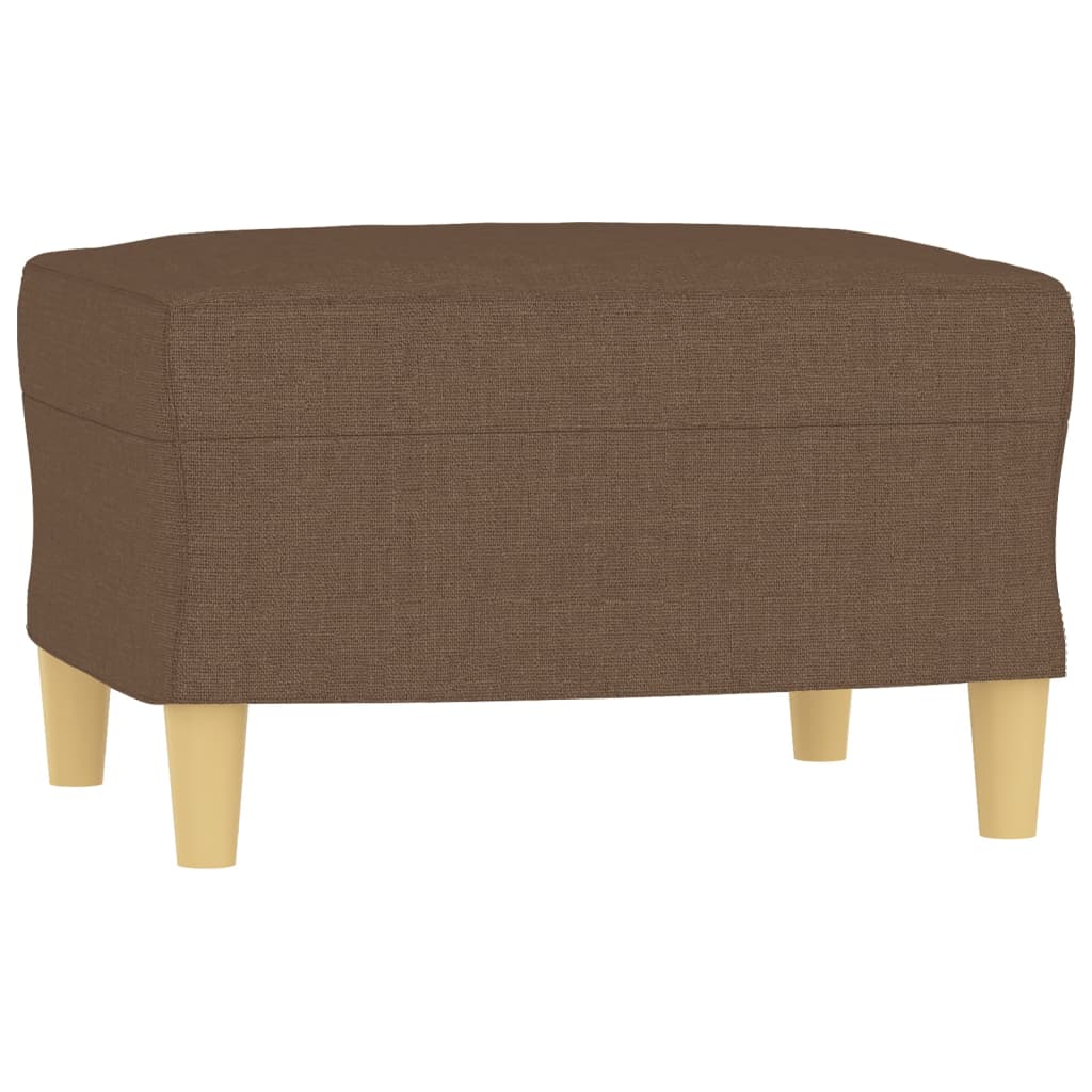3-dijelni set sofa s jastucima smeđi od tkanine