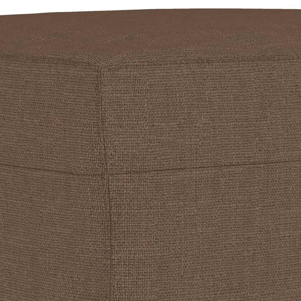 3-dijelni set sofa s jastucima smeđi od tkanine