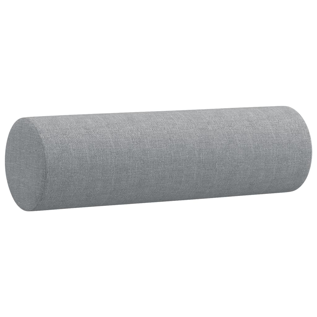 2-dijelni set sofa s jastucima svjetlosivi od tkanine