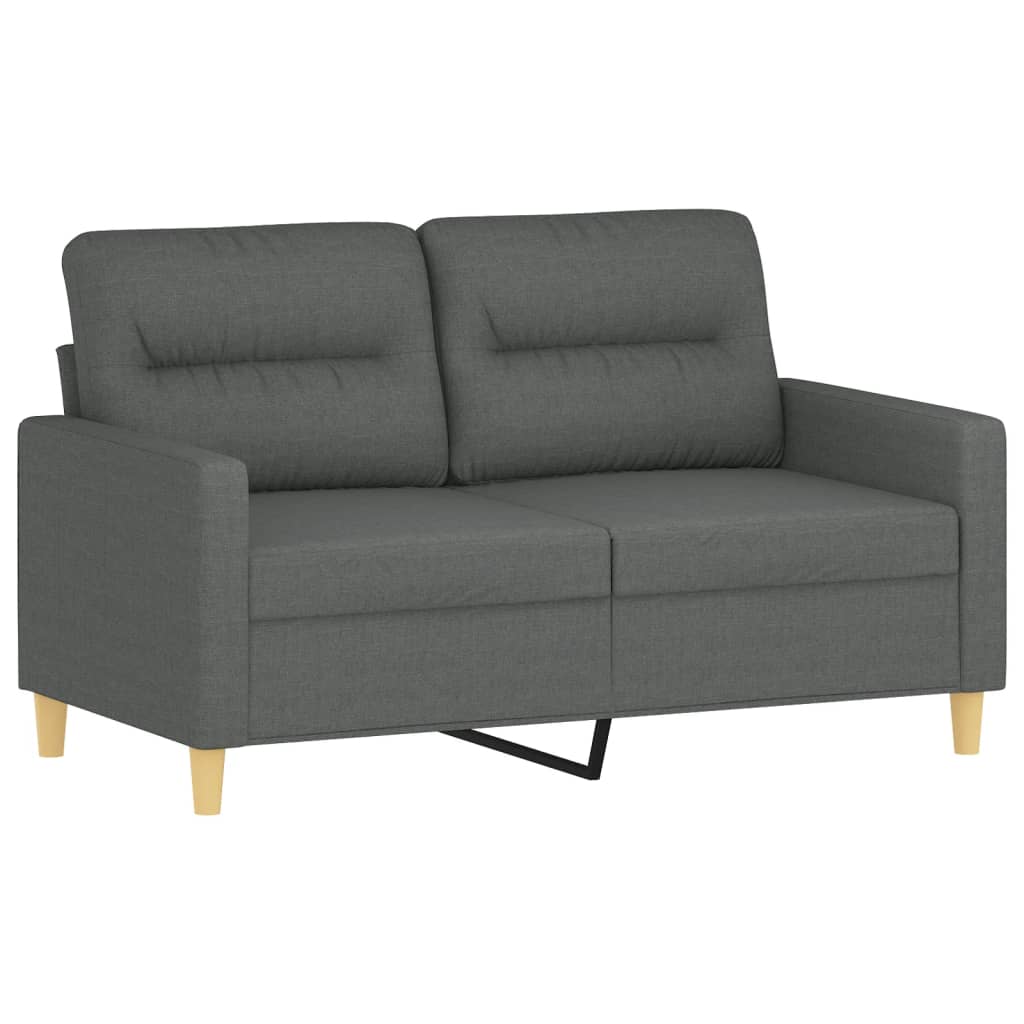 2-dijelni set sofa s jastucima tamnosivi od tkanine
