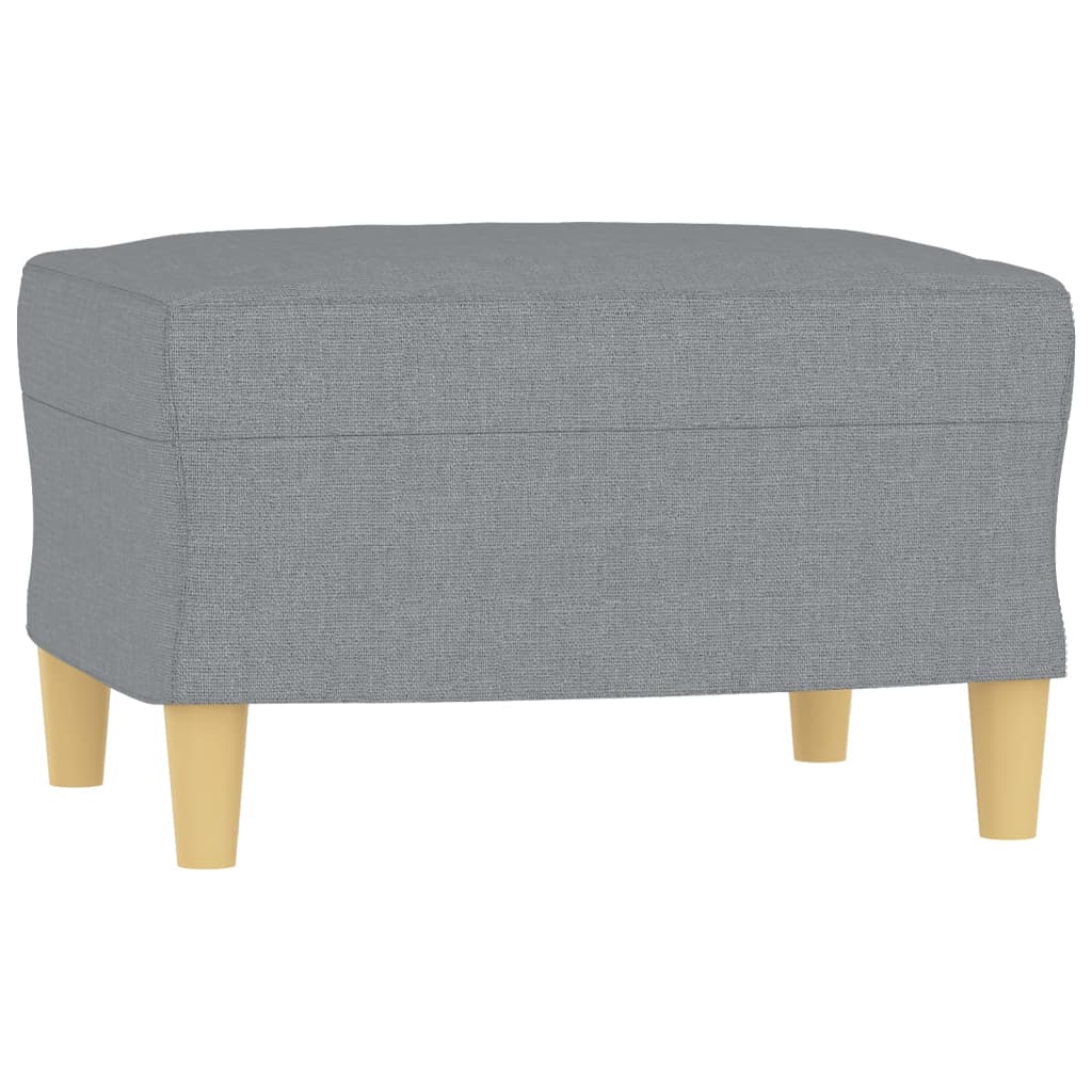 3-dijelni set sofa s jastucima svjetlosivi od tkanine