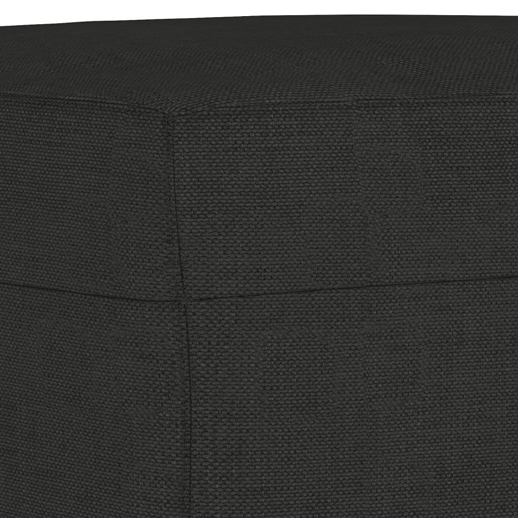 3-dijelni set sofa s jastucima crni od tkanine