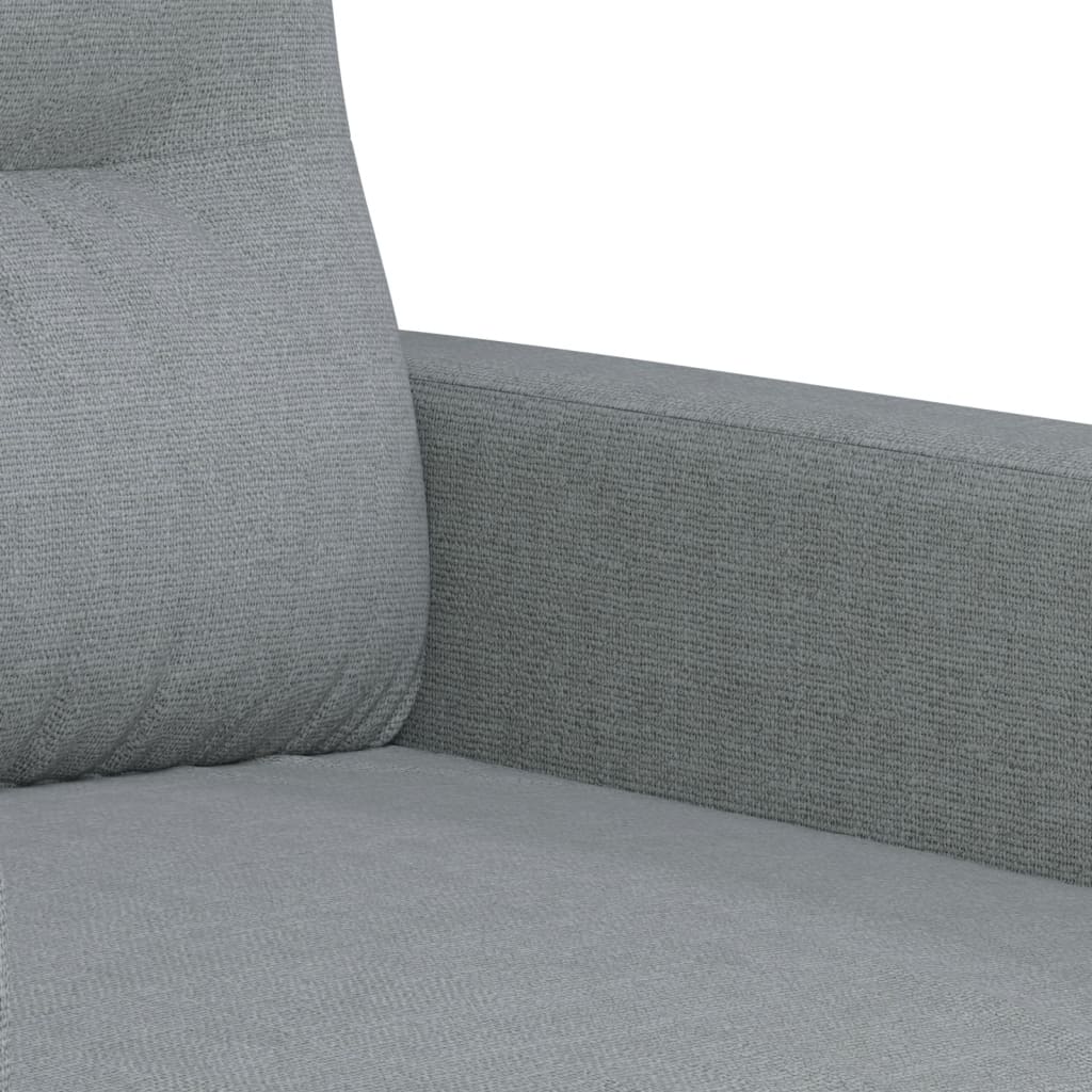 2-dijelni set sofa s jastucima svjetlosivi od tkanine