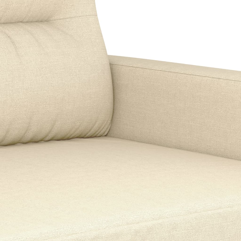 3-dijelni set sofa s jastucima krem od mikrovlakana