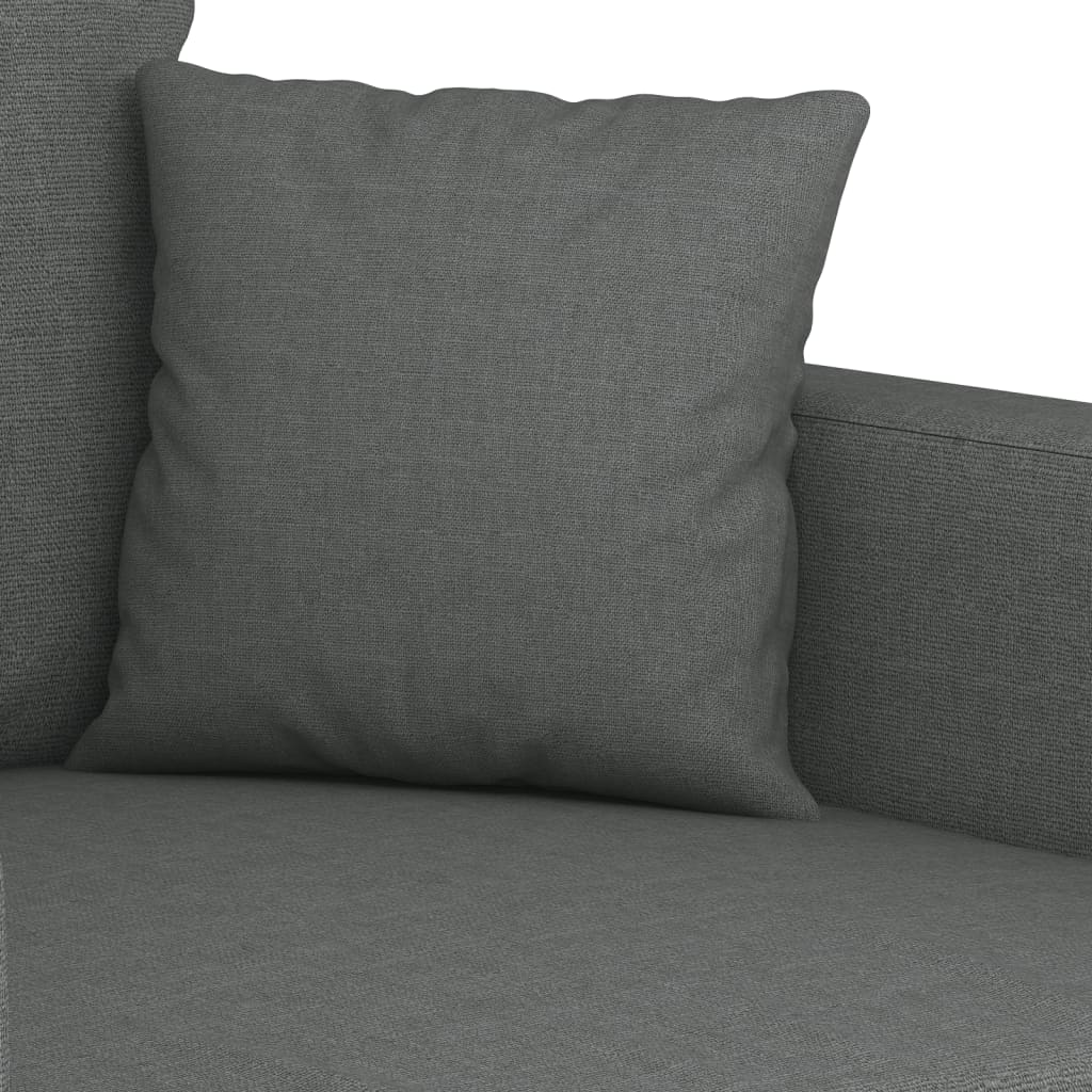 3-dijelni set sofa s jastucima tamnosivi od tkanine