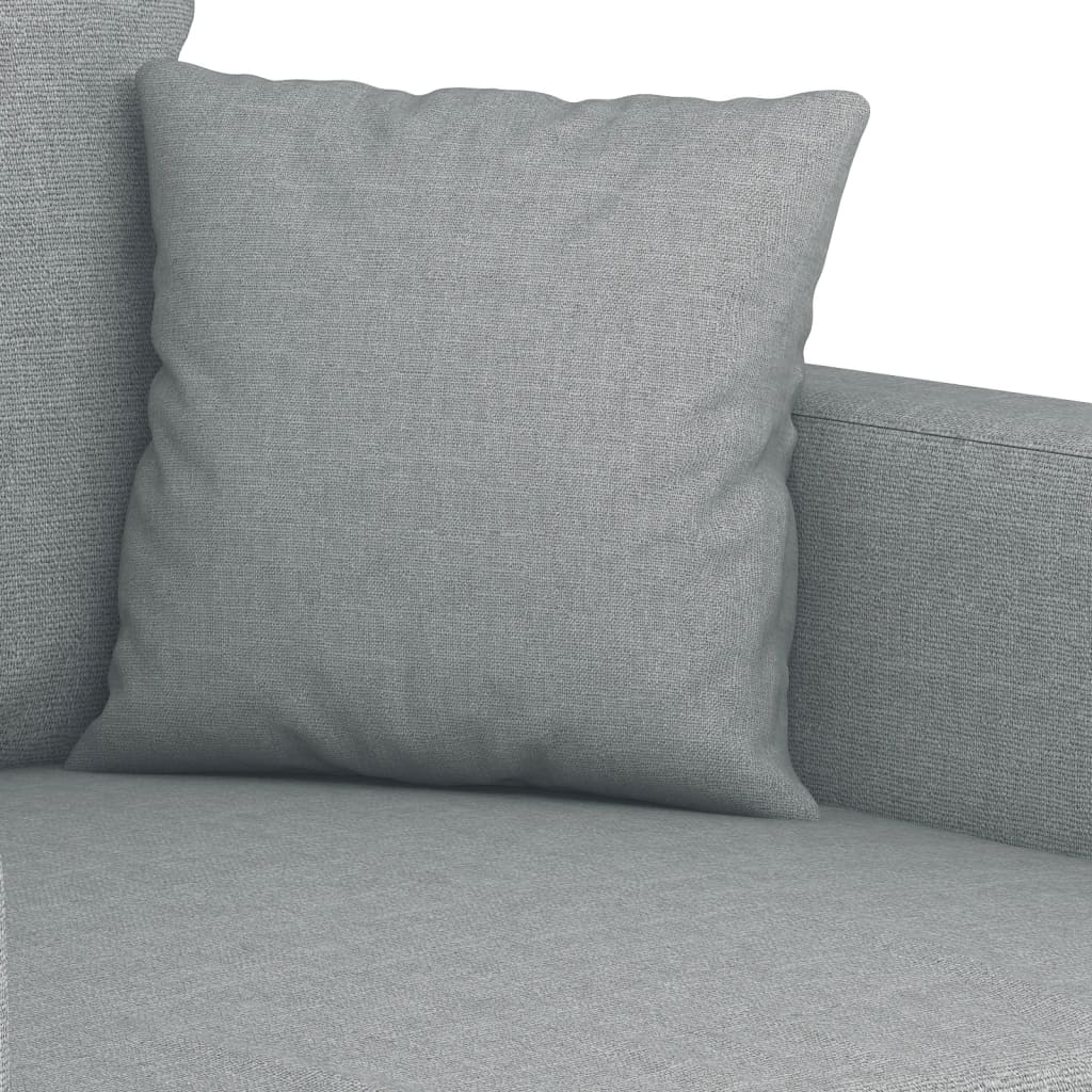 4-dijelni set sofa s jastucima svjetlosivi od tkanine