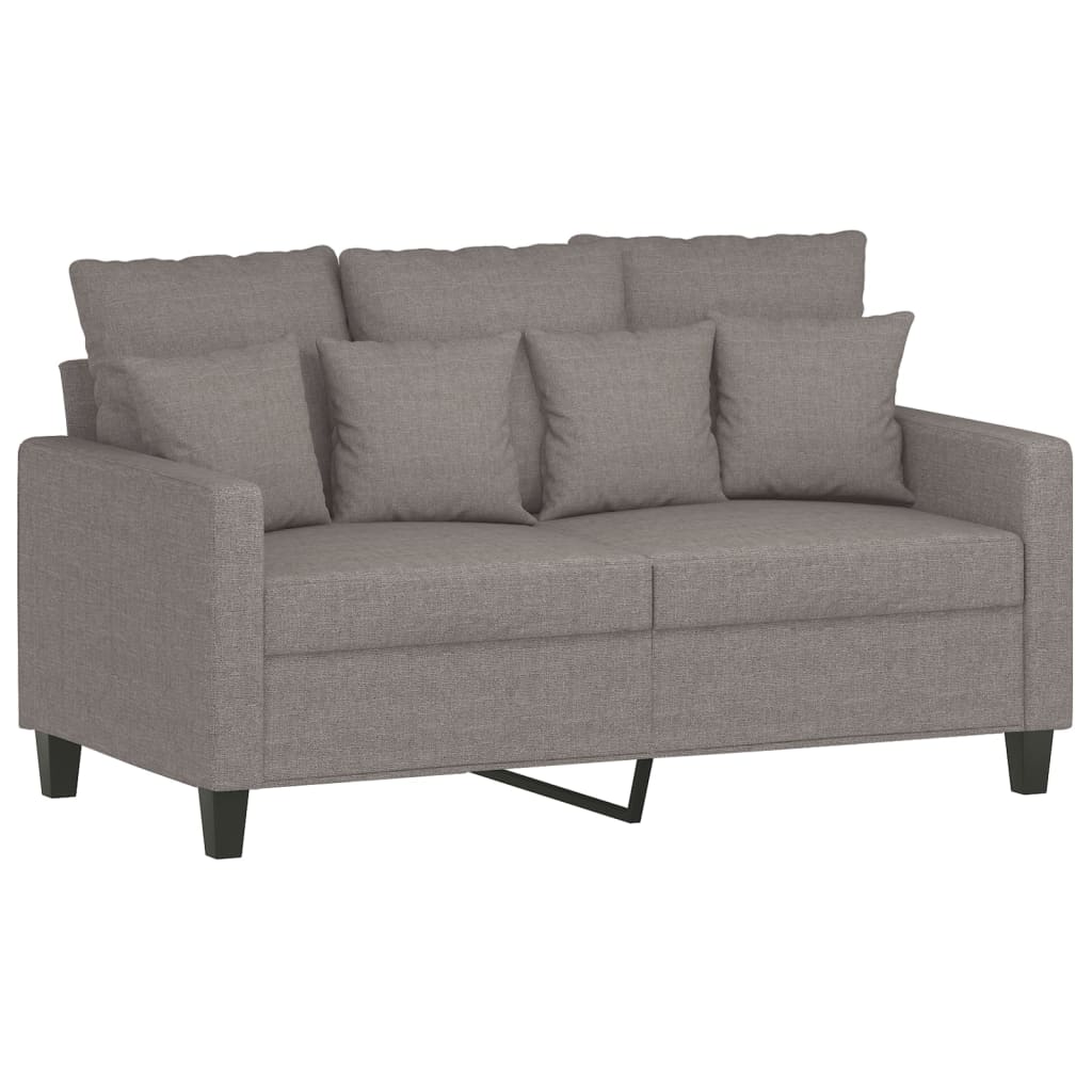 4-dijelni set sofa s jastucima smeđesivi od tkanine