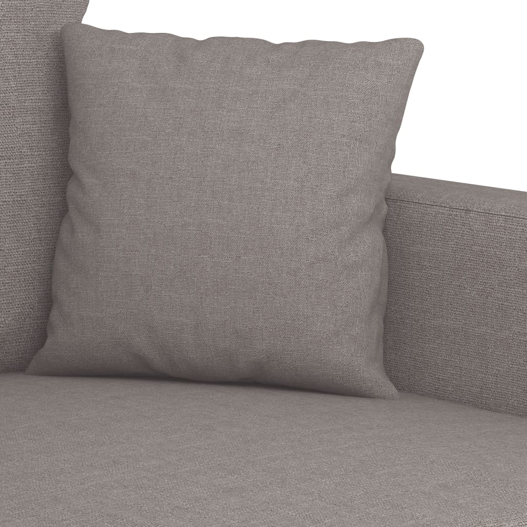 4-dijelni set sofa s jastucima smeđesivi od tkanine