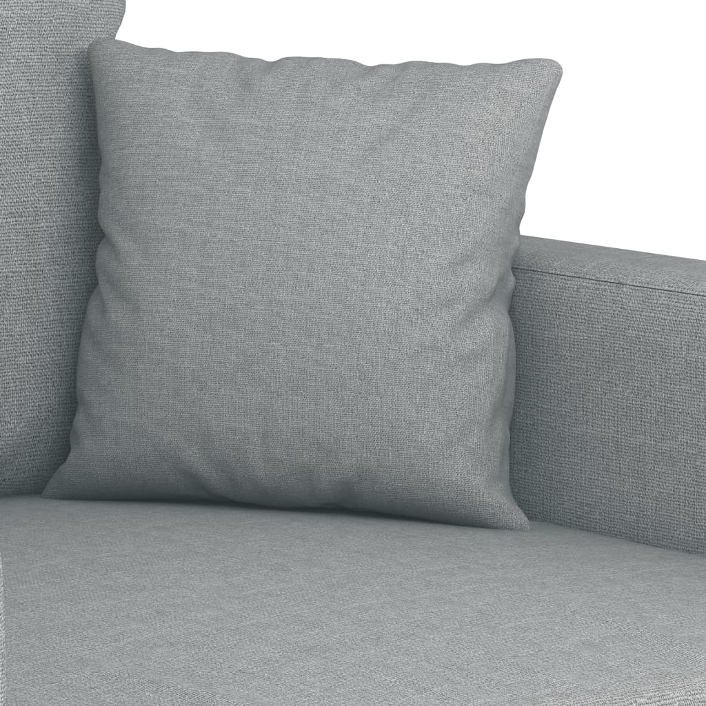 2-dijelni set sofa s jastucima svjetlosivi od tkanine