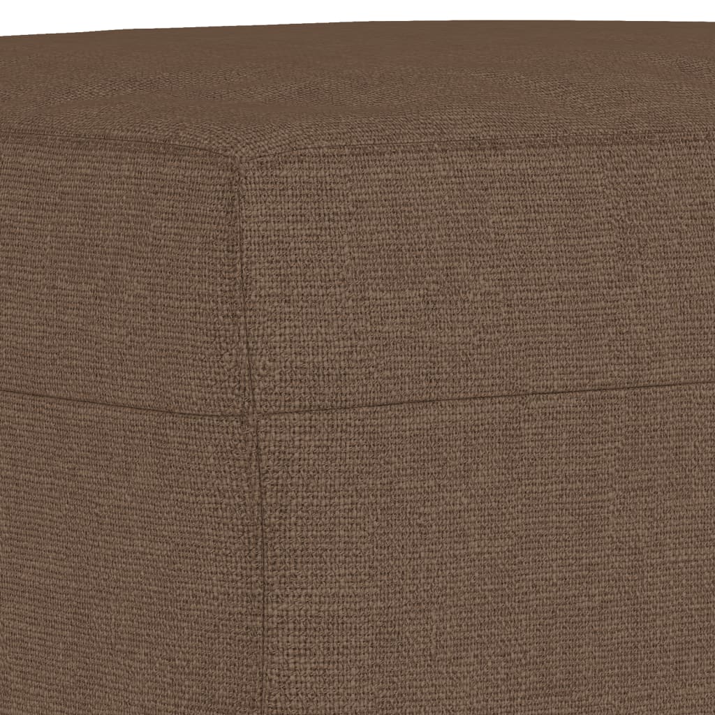 3-dijelni set sofa s jastucima smeđi od tkanine
