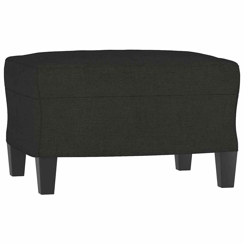 3-dijelni set sofa s jastucima crni od tkanine