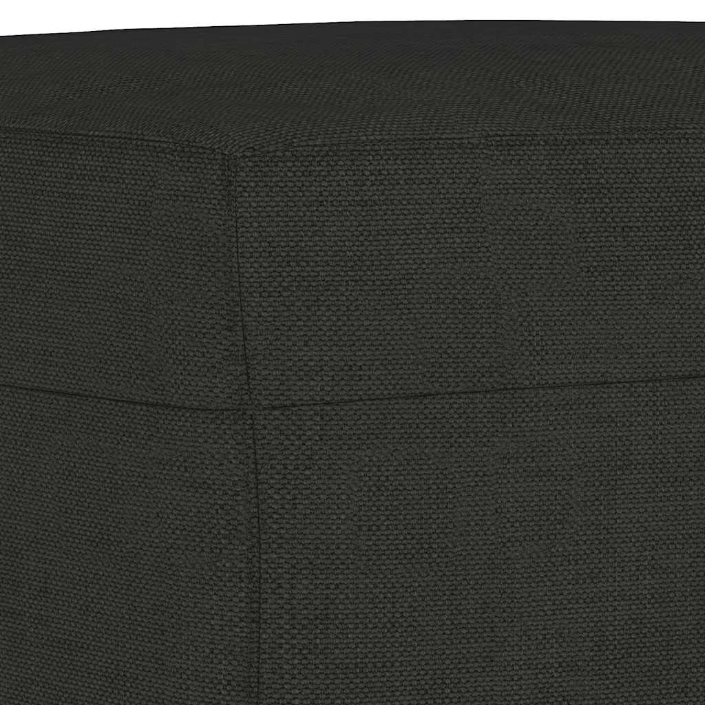 3-dijelni set sofa s jastucima crni od tkanine