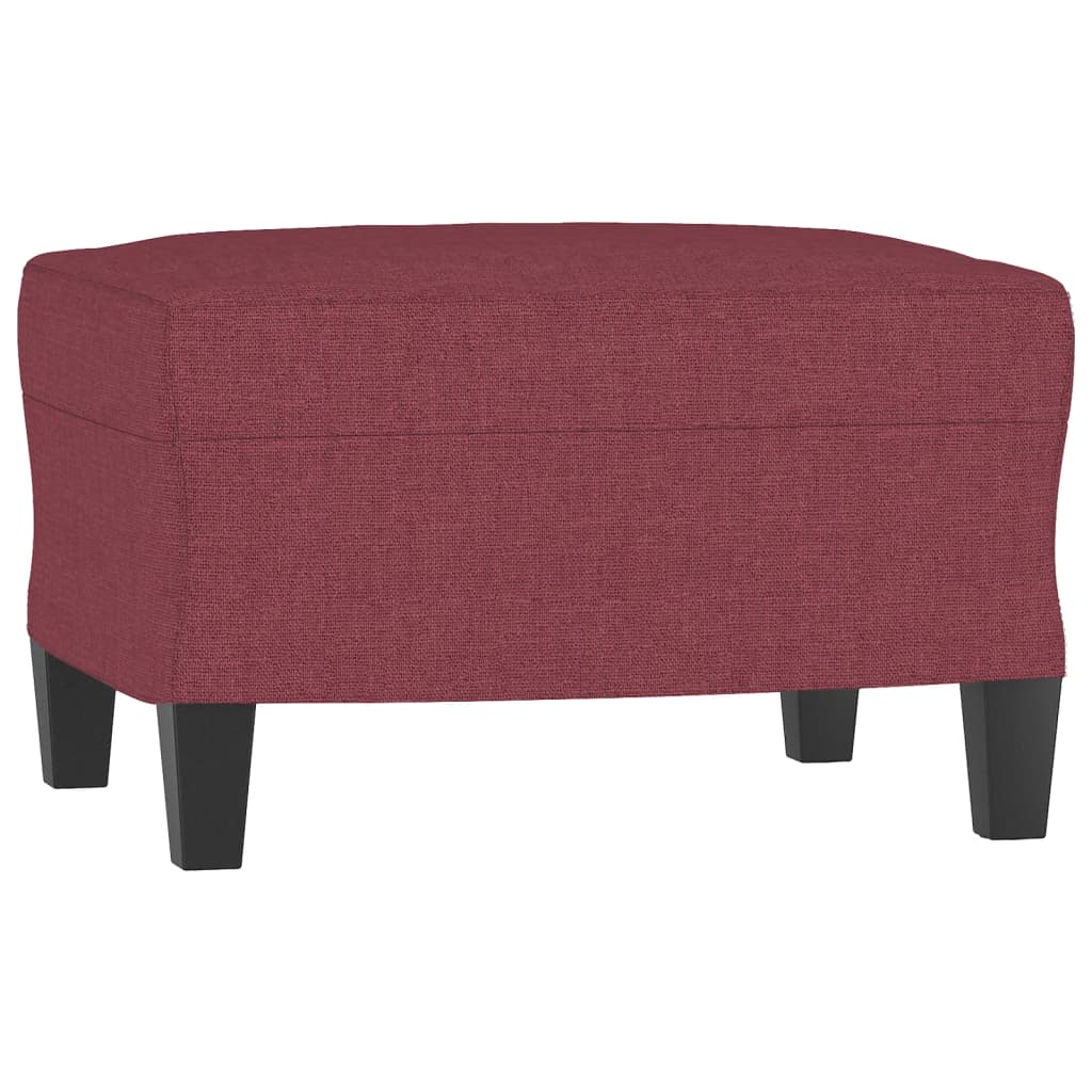 3-dijelni set sofa s jastucima crvena boja vina od tkanine