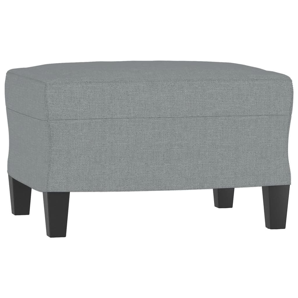 3-dijelni set sofa s jastucima svjetlosivi od tkanine