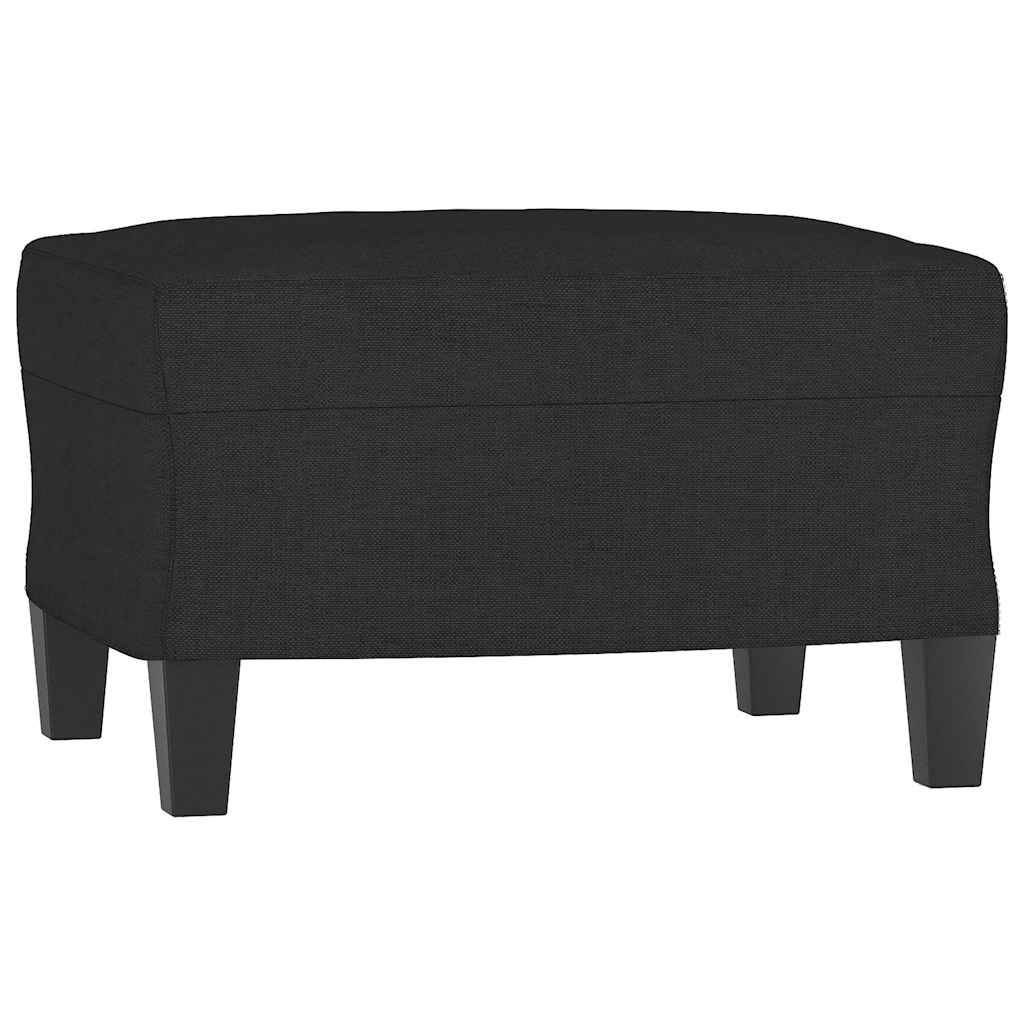 3-dijelni set sofa s jastucima crni od tkanine