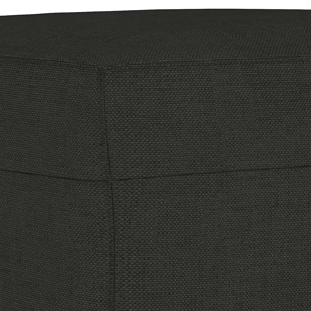 3-dijelni set sofa s jastucima crni od tkanine