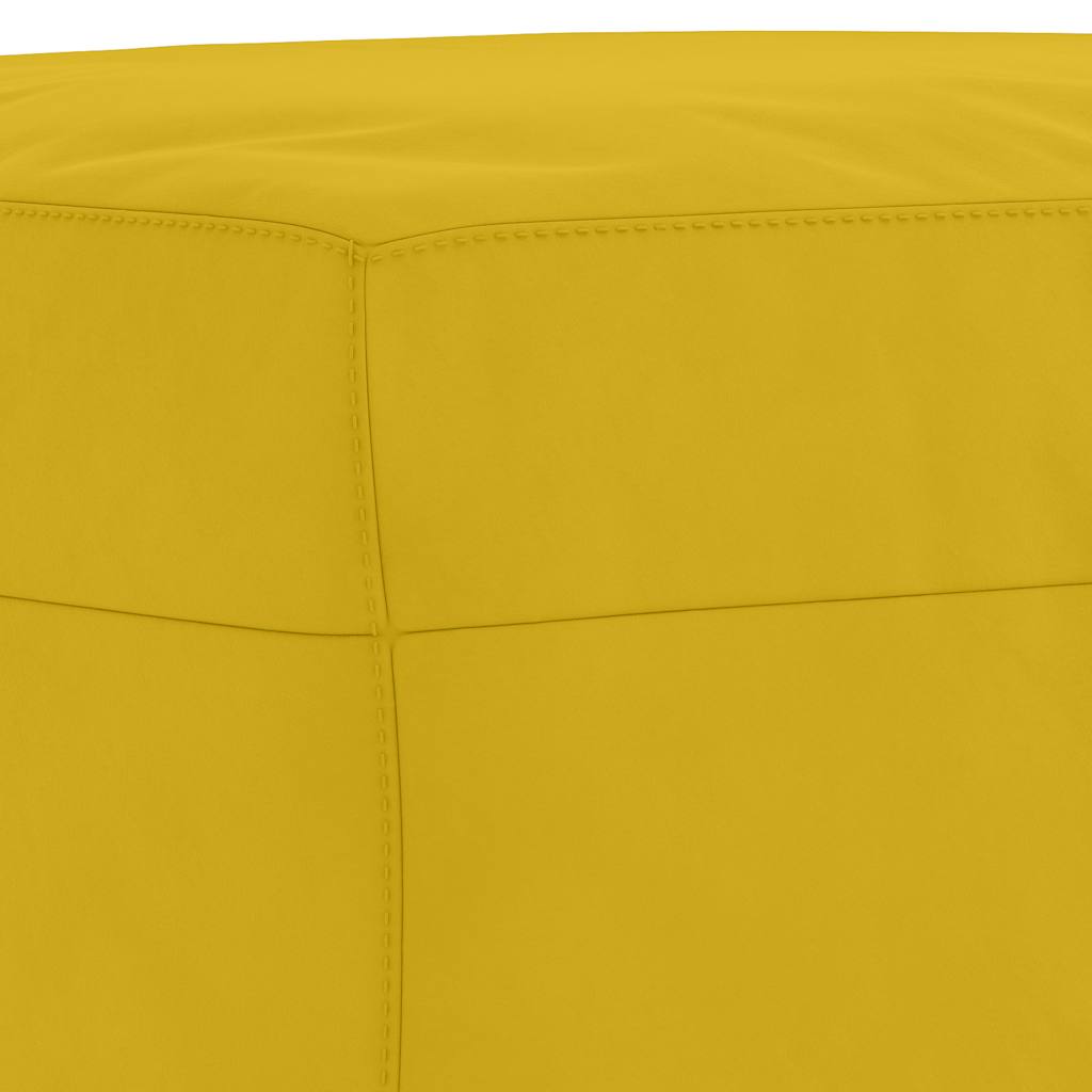 4-dijelni set sofa s jastucima žuti baršunasti