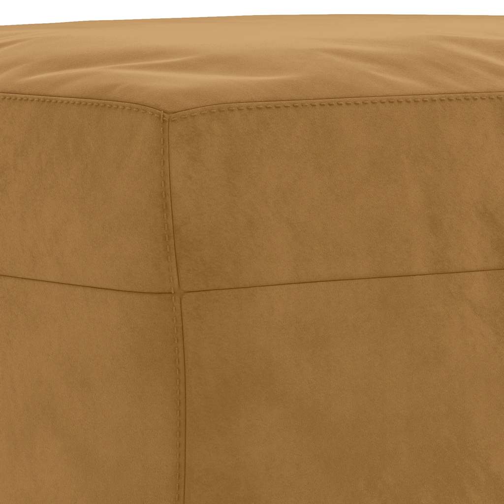 4-dijelni set sofa s jastucima smeđi baršunasti