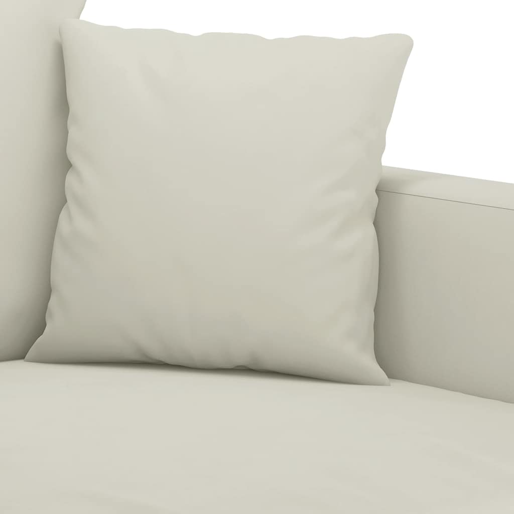 2-dijelni set sofa s jastucima krem baršunasti