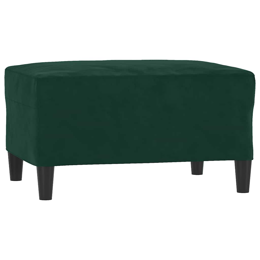 3-dijelni set sofa s jastucima tamnozeleni baršunasti