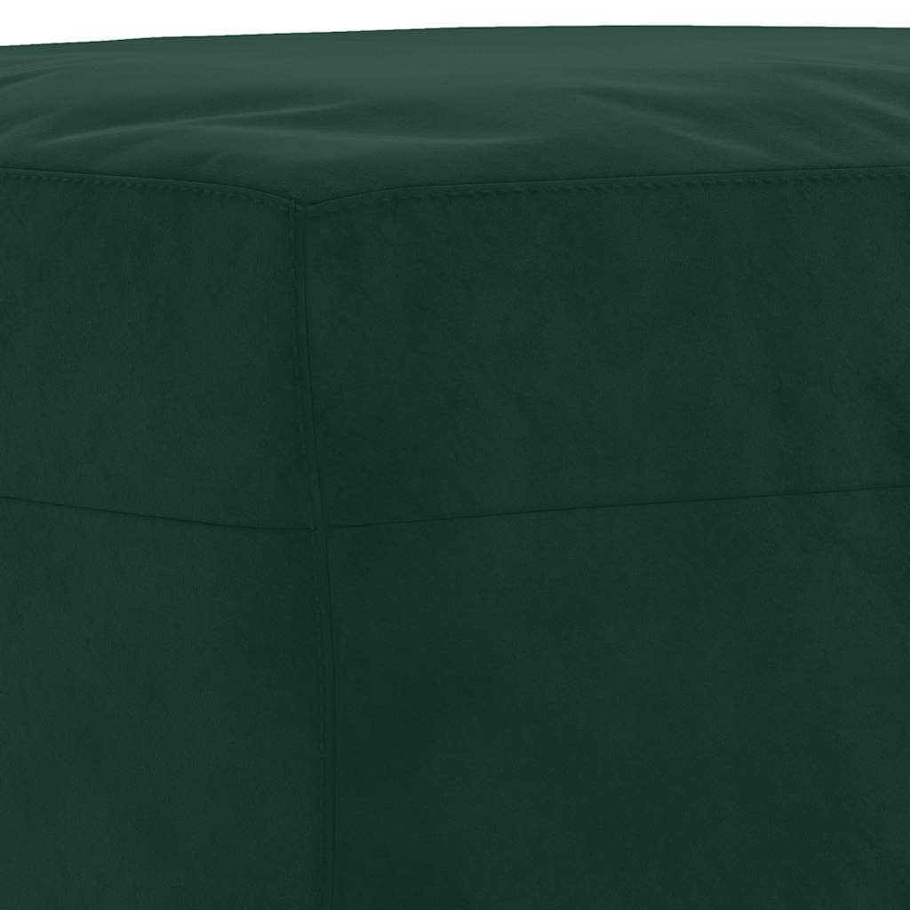 3-dijelni set sofa s jastucima tamnozeleni baršunasti