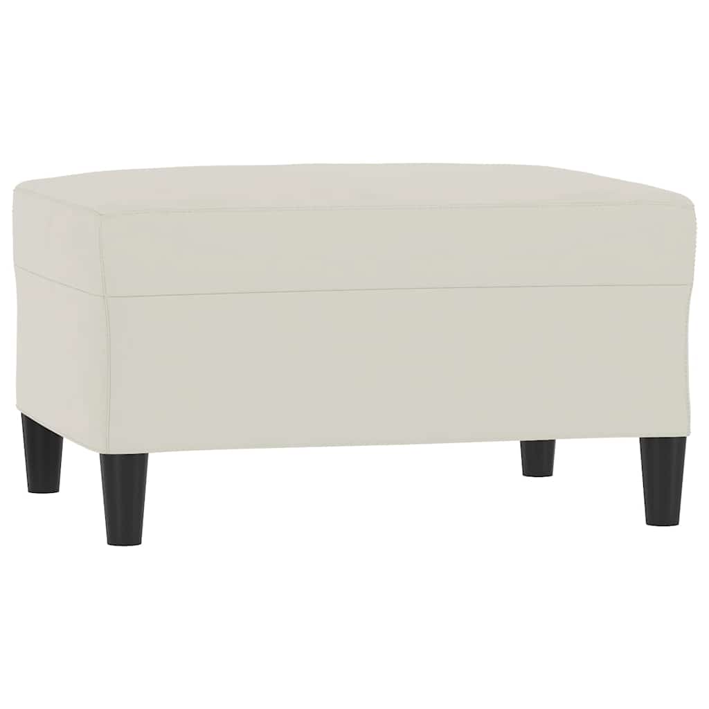 3-dijelni set sofa s jastucima krem baršunasti
