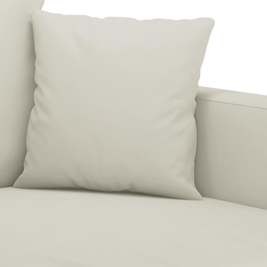 3-dijelni set sofa s jastucima krem baršunasti