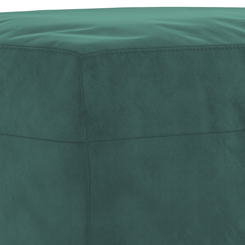 3-dijelni set sofa s jastucima tamnozeleni baršunasti