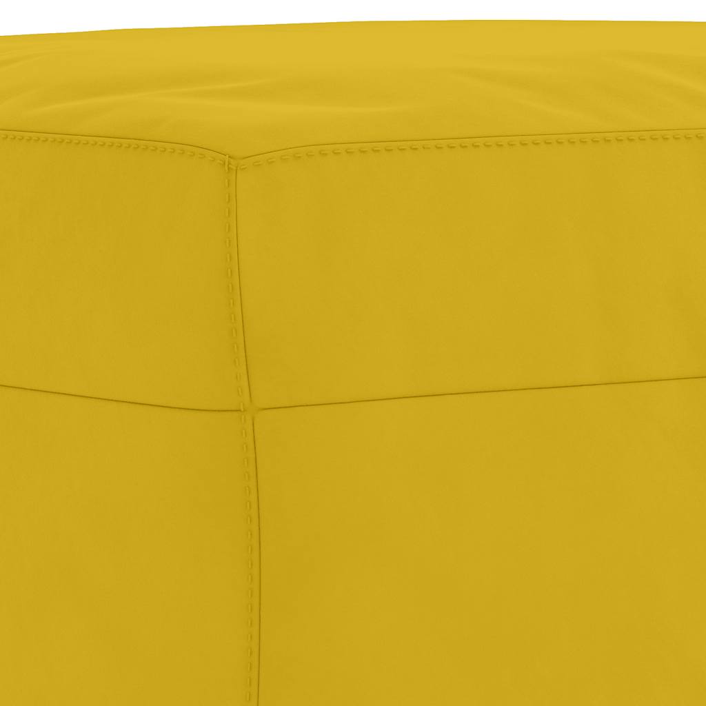 3-dijelni set sofa s jastucima žuti baršunasti