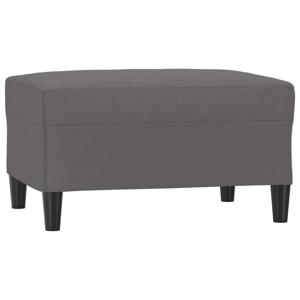 4-dijelni set sofa s jastucima sivi od umjetne kože