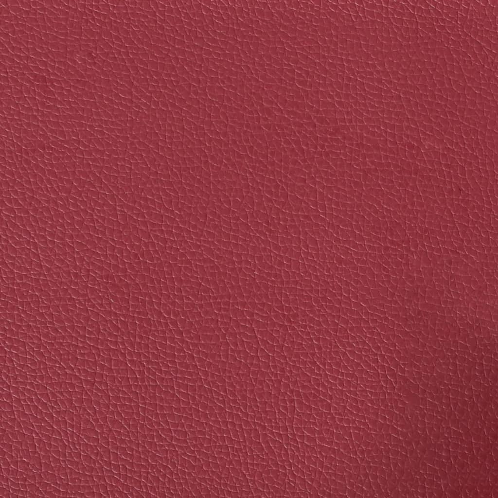 4-dijelni set sofa s jastucima crvena boja vina od umjetne kože