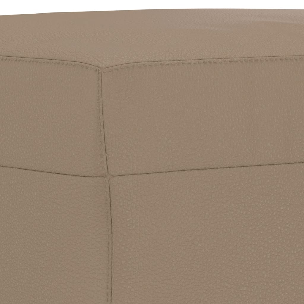 4-dijelni set sofa s jastucima boja cappuccina od umjetne kože