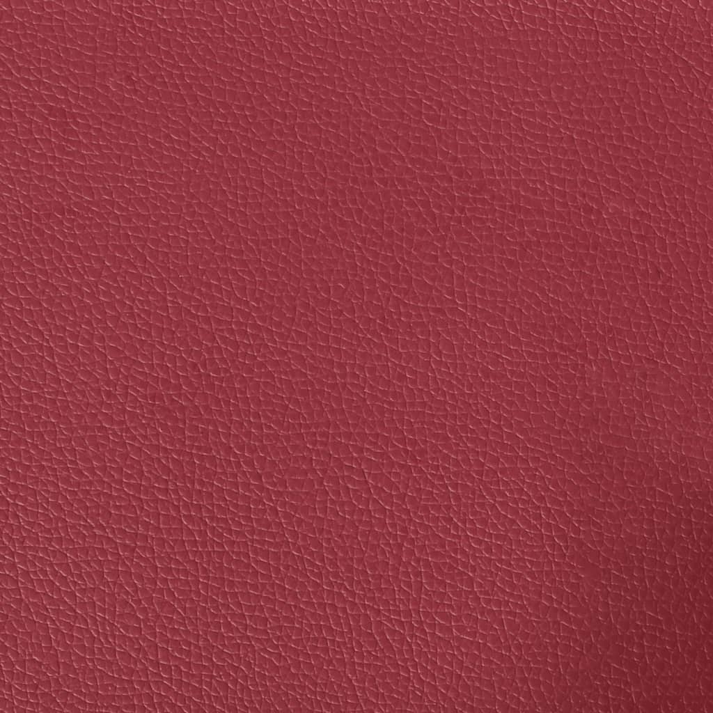 3-dijelni set sofa s jastucima boja vina od umjetne kože