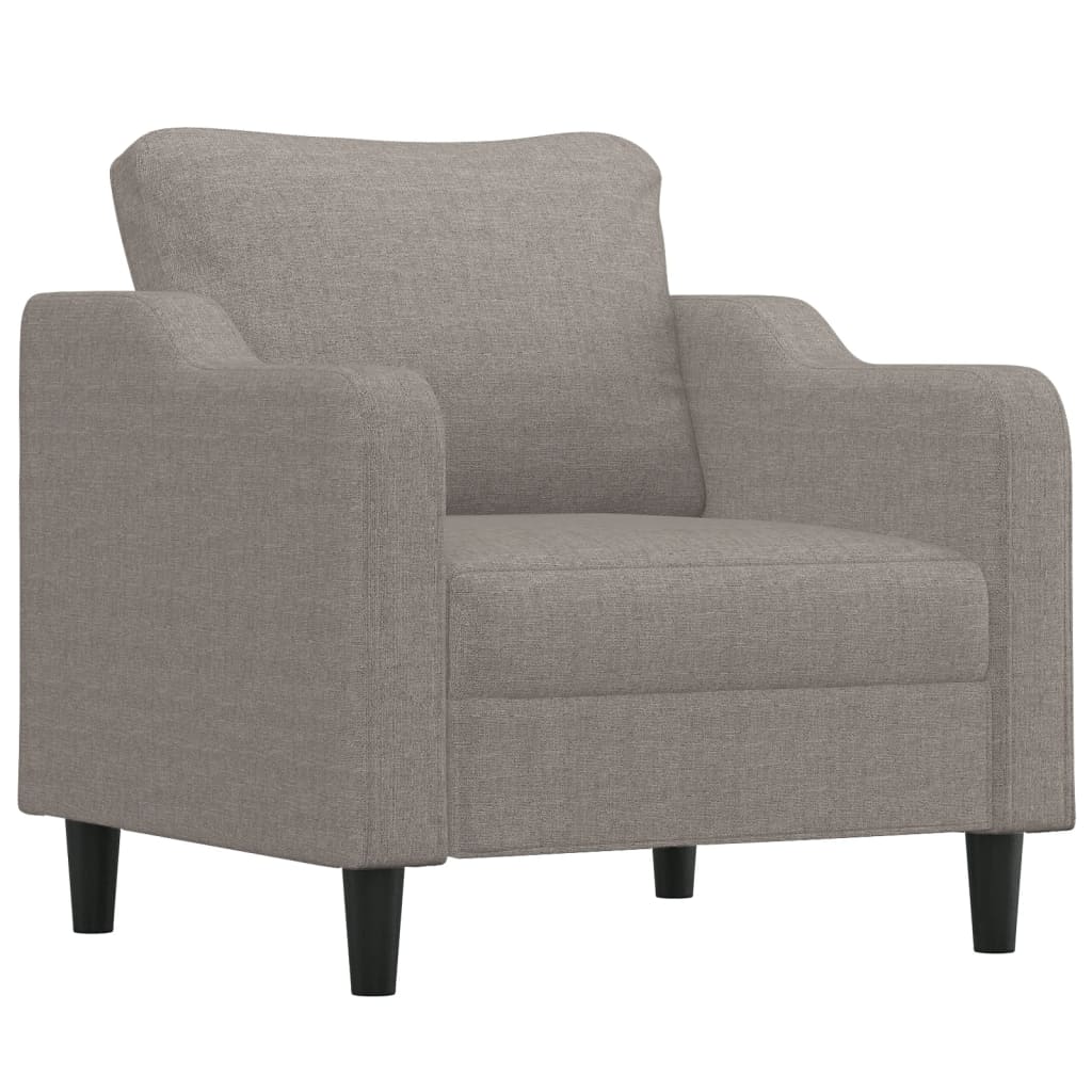 3-dijelni set sofa s jastucima smeđesivi od tkanine