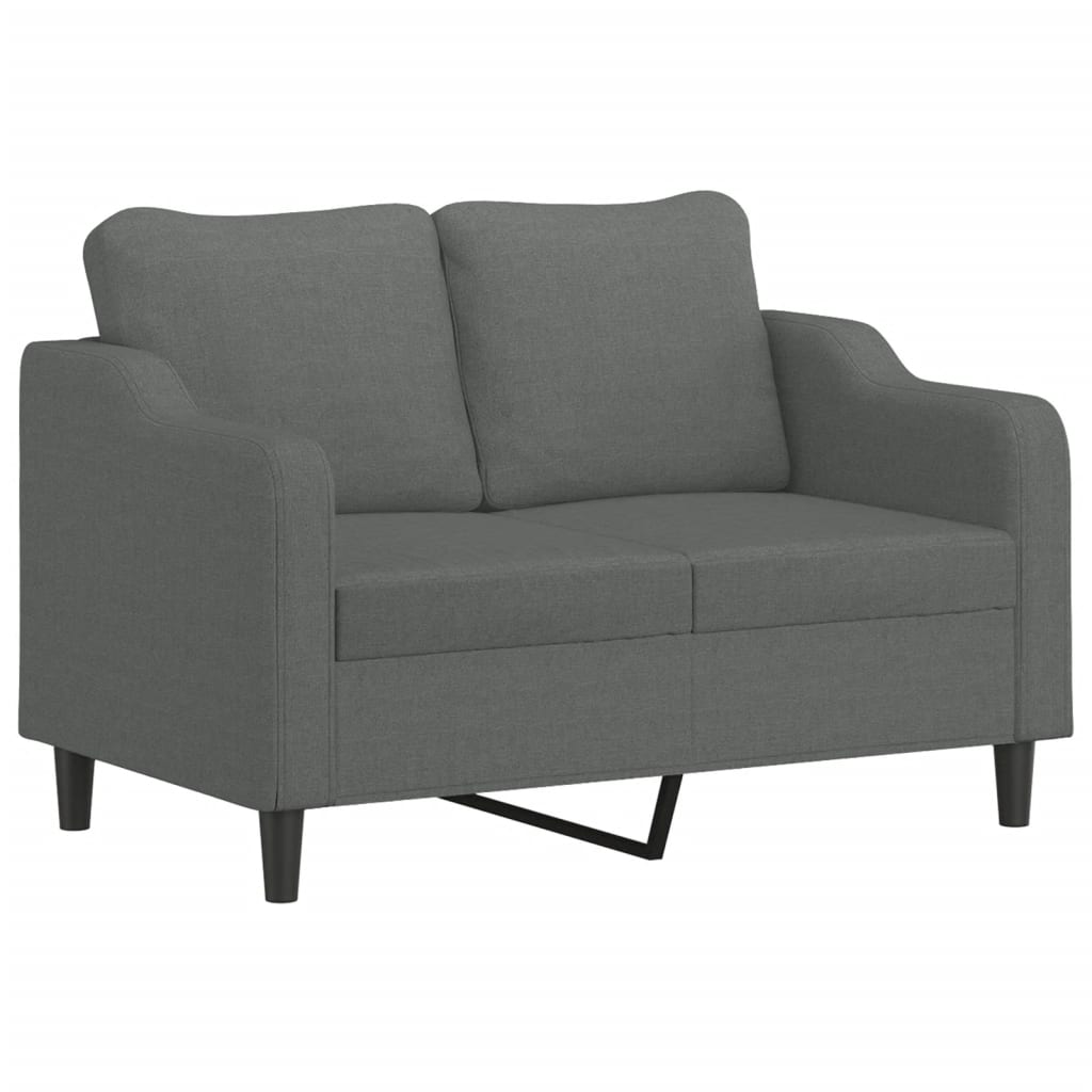 4-dijelni set sofa s jastucima tamnosivi od tkanine