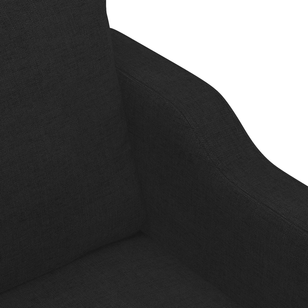 4-dijelni set sofa s jastucima crni od tkanine