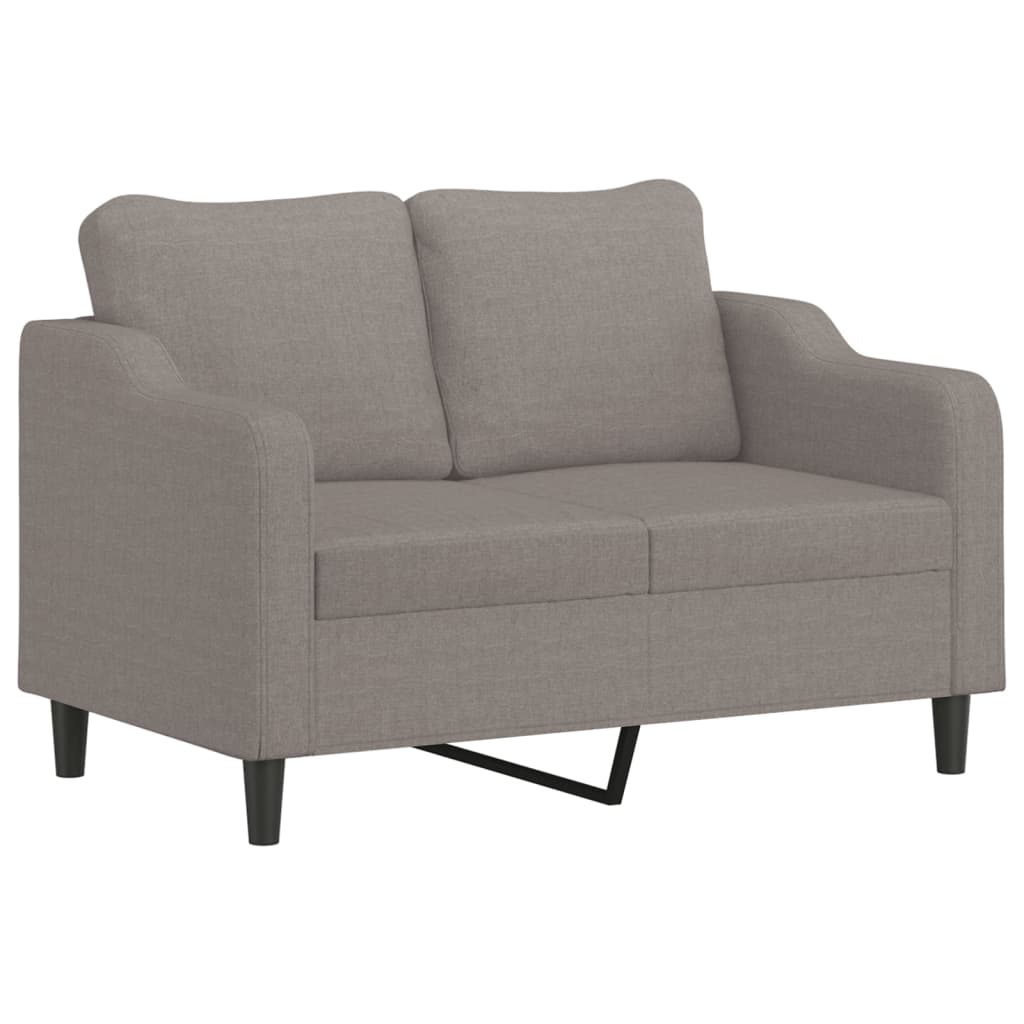 4-dijelni set sofa s jastucima smeđesivi od tkanine