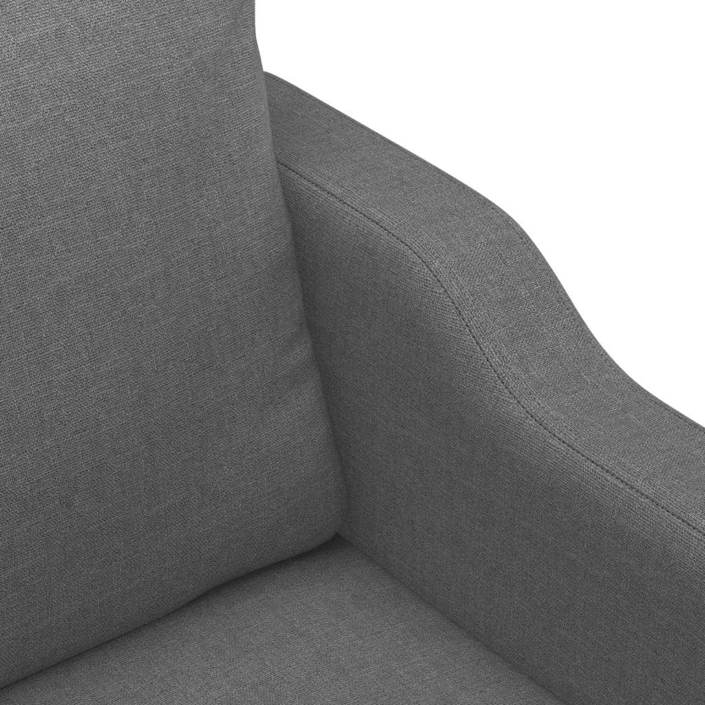 3-dijelni set sofa s jastucima tamnosivi od tkanine