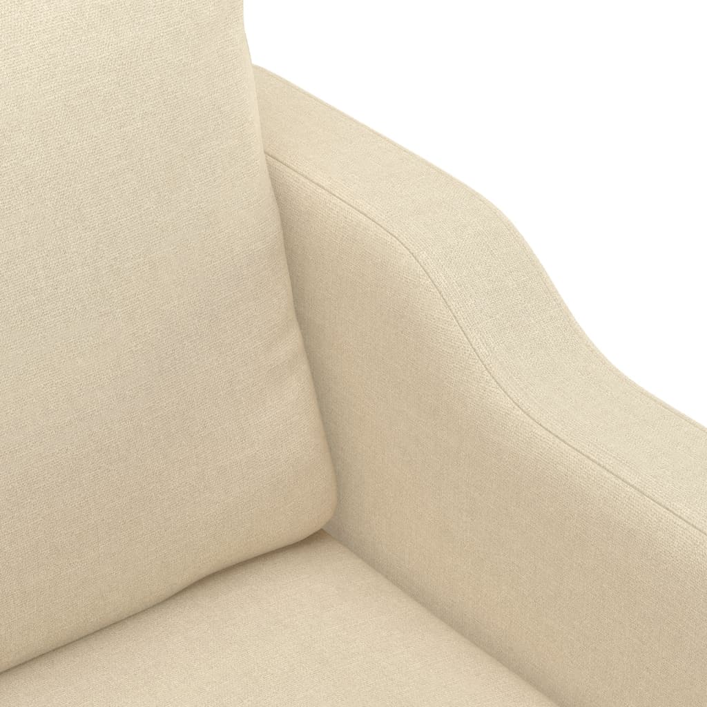 3-dijelni set sofa s jastucima krem od mikrovlakana