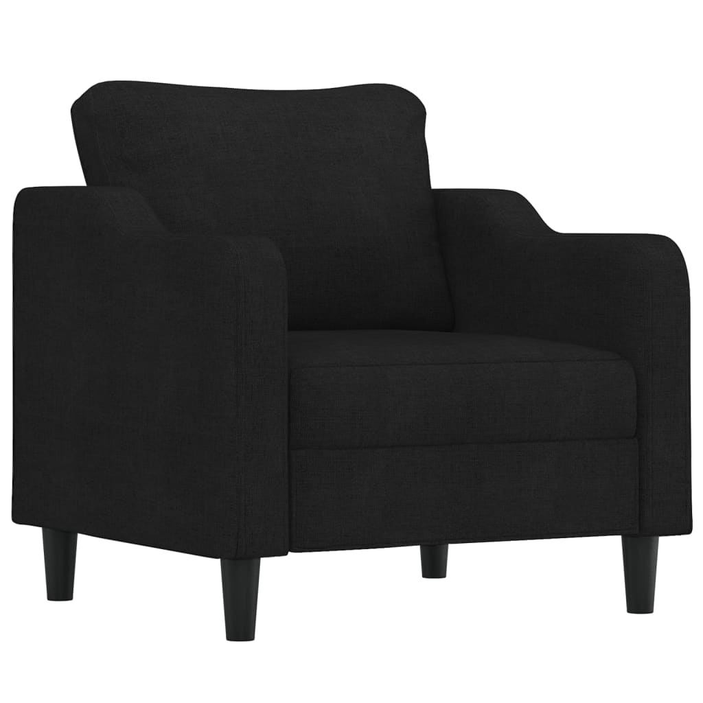 3-dijelni set sofa s jastucima crni od mikrovlakana
