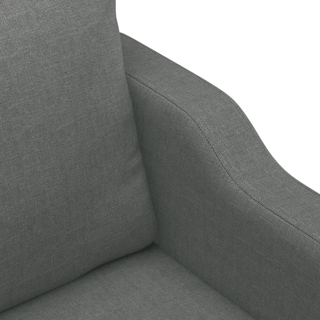 4-dijelni set sofa s jastucima tamnosivi od tkanine