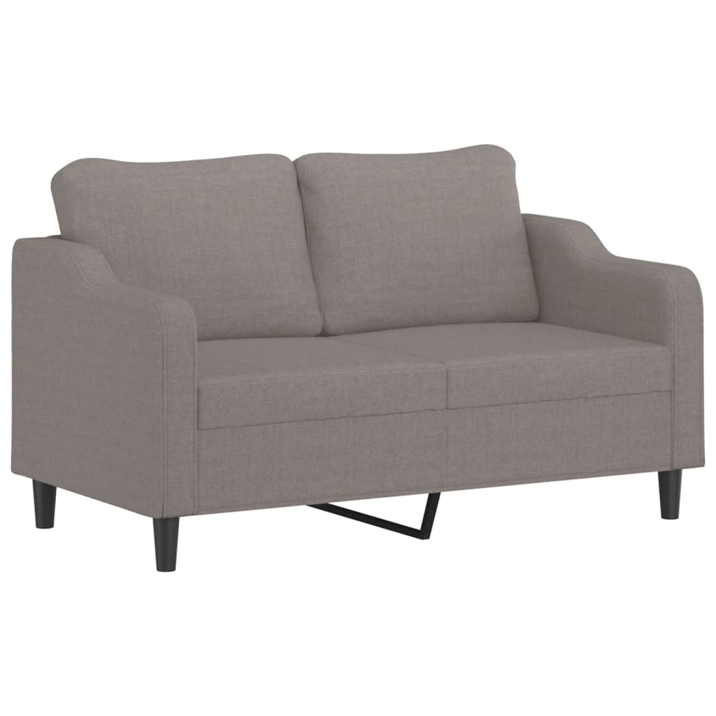 2-dijelni set sofa s jastucima smeđesivi od tkanine