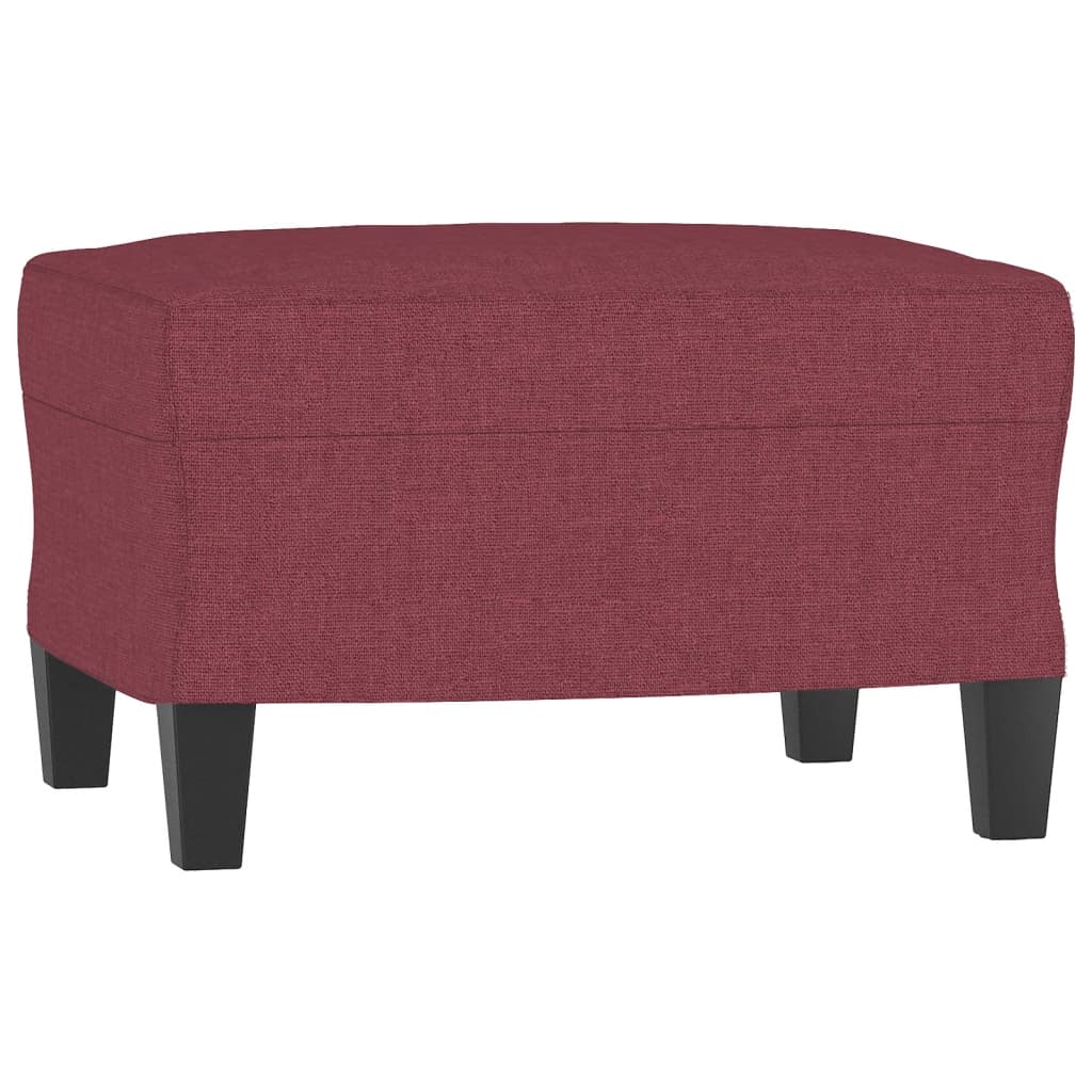 3-dijelni set sofa s jastucima crvena boja vina od tkanine