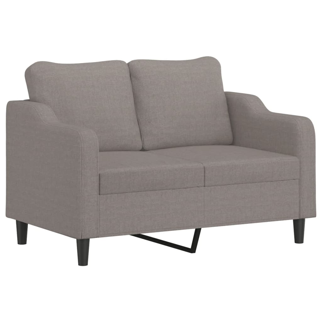 3-dijelni set sofa s jastucima smeđesivi od tkanine