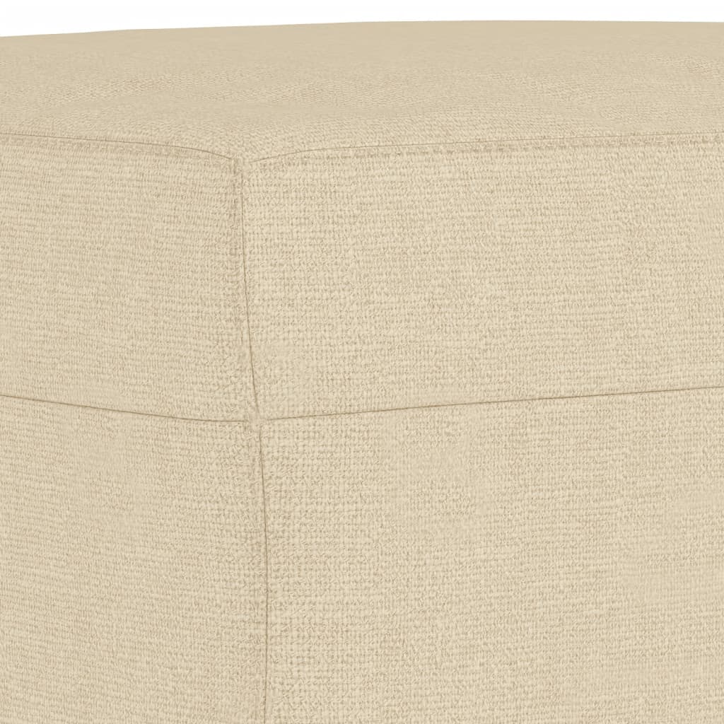 3-dijelni set sofa s jastucima krem od mikrovlakana