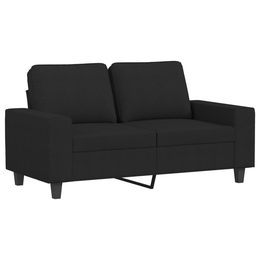 3-dijelni set sofa crni od tkanine