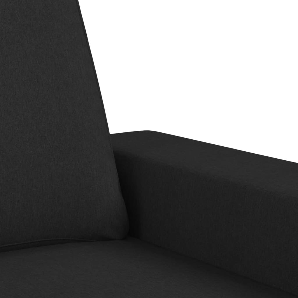 3-dijelni set sofa crni od tkanine