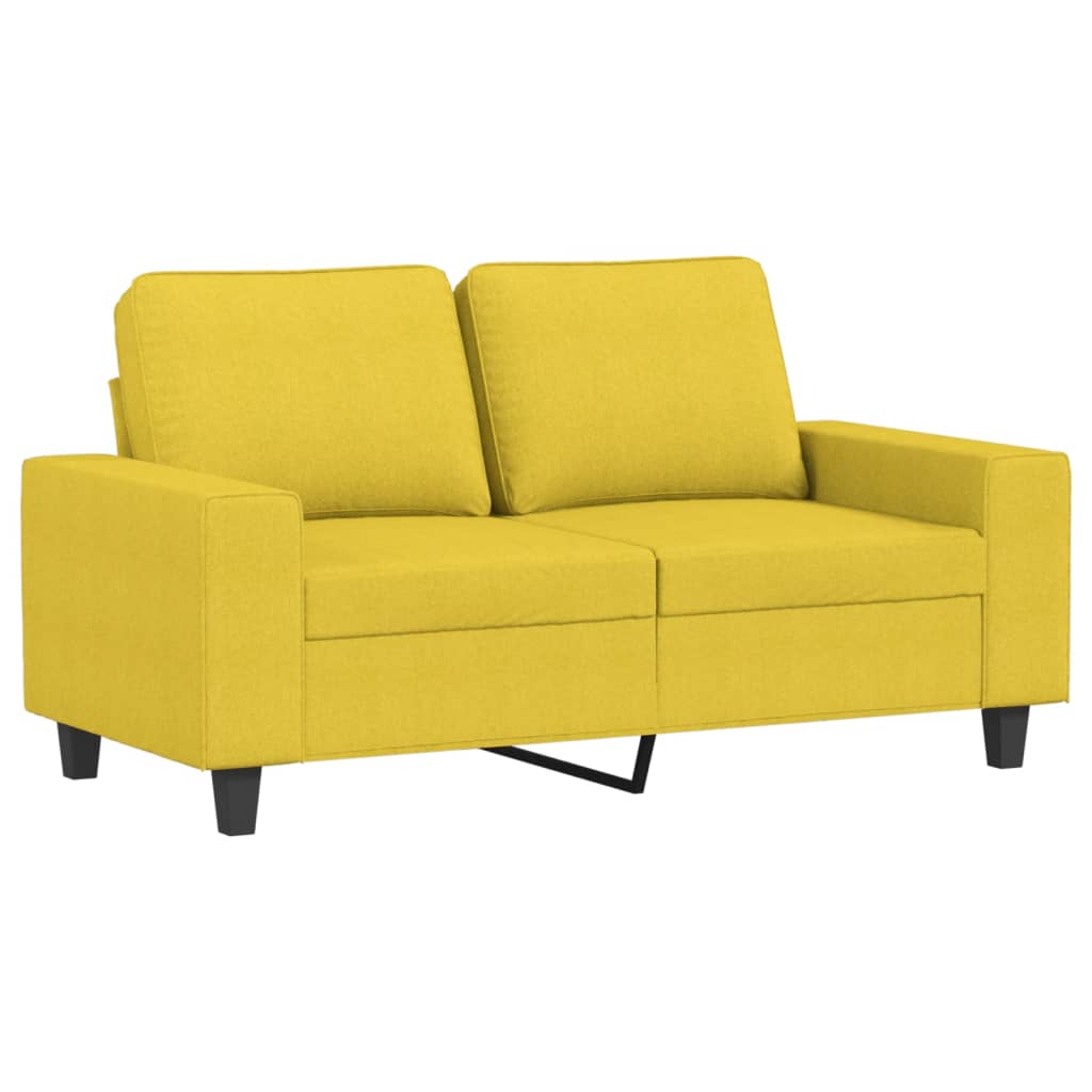 3-dijelni set sofa svjetložuti od tkanine