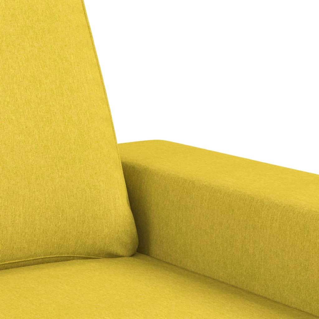 3-dijelni set sofa svjetložuti od tkanine